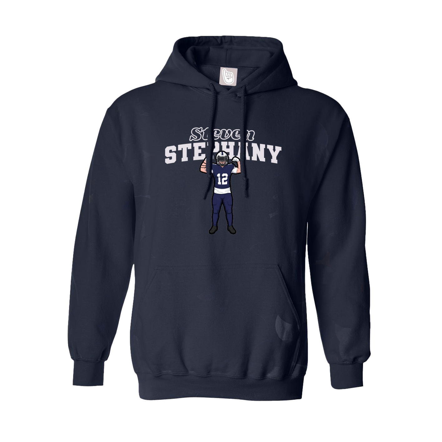 Hoodie — Name Arch in Navy