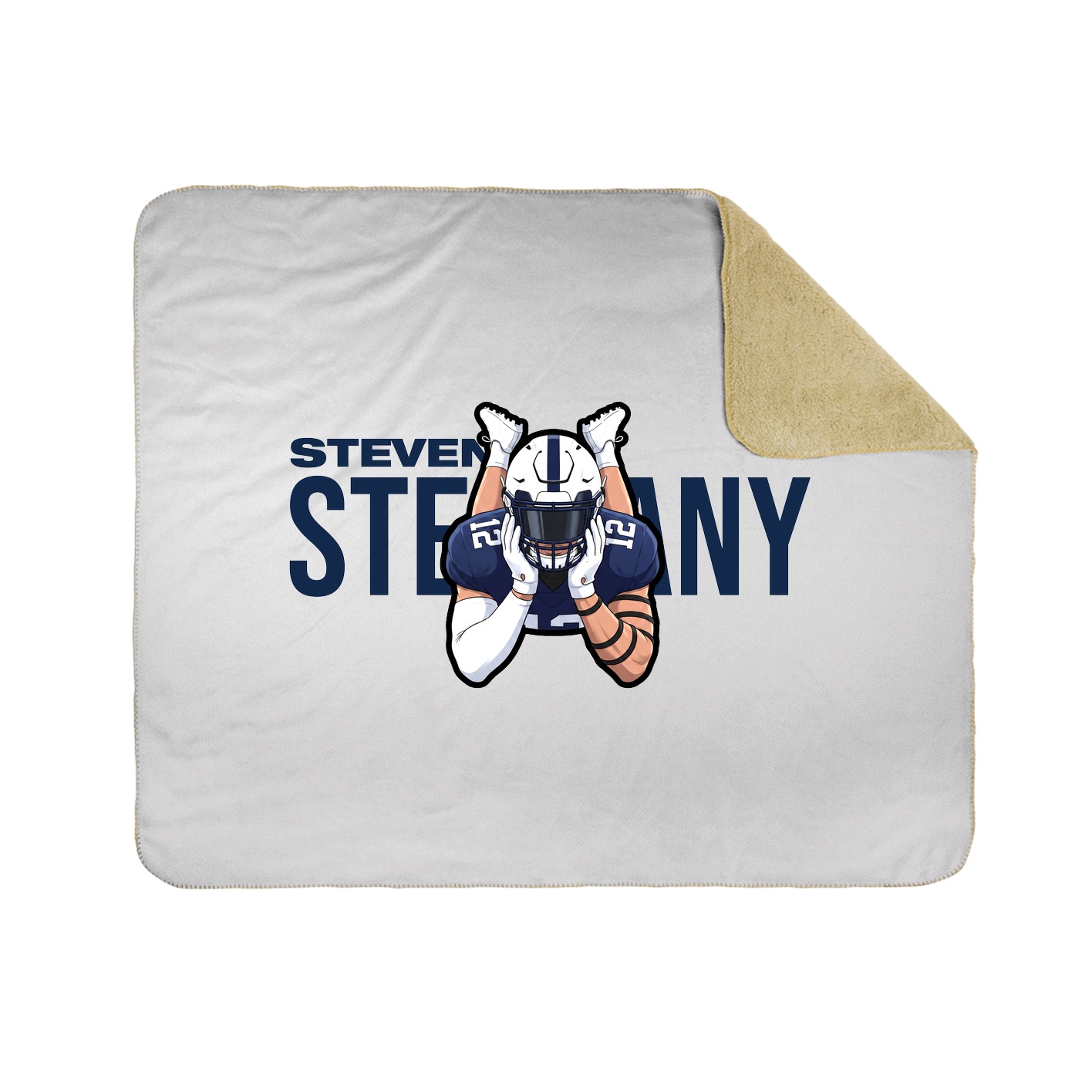 Throw Blanket — Player Name in White