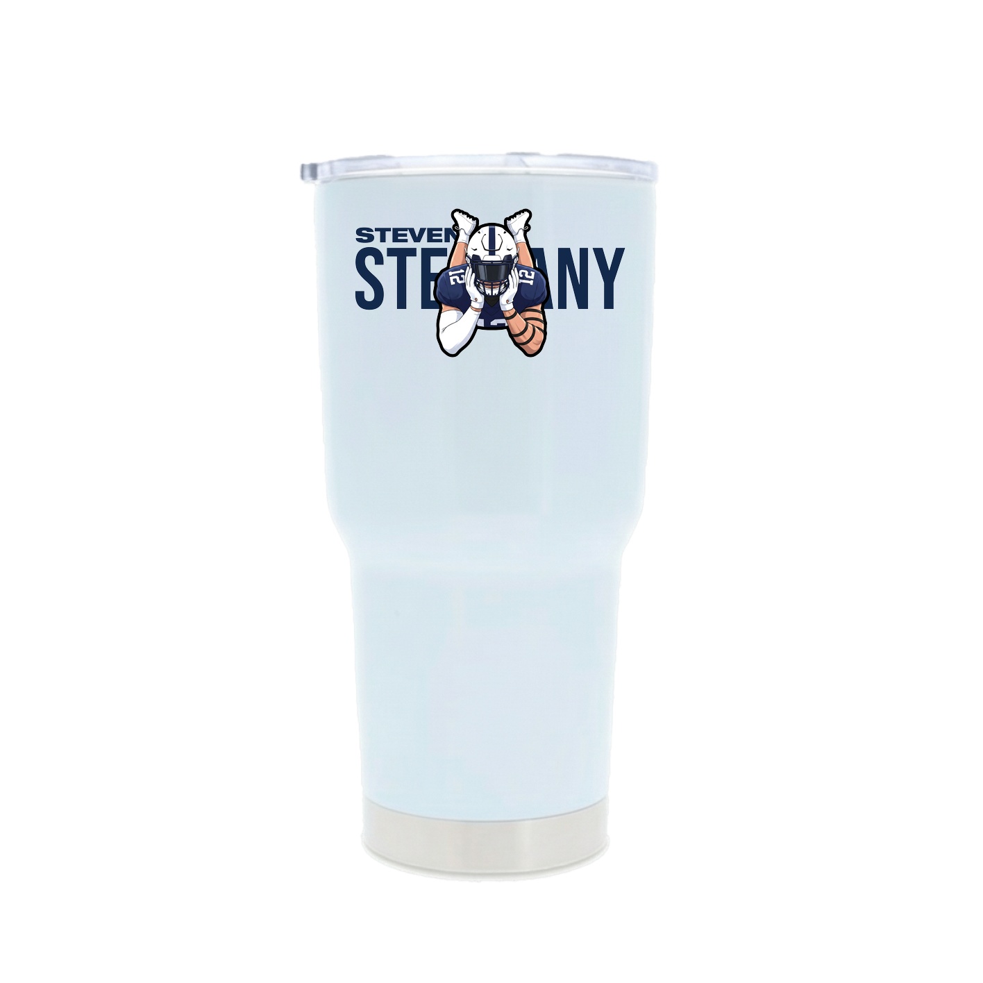 30oz Stainless Steel Tumbler — Player Name in White