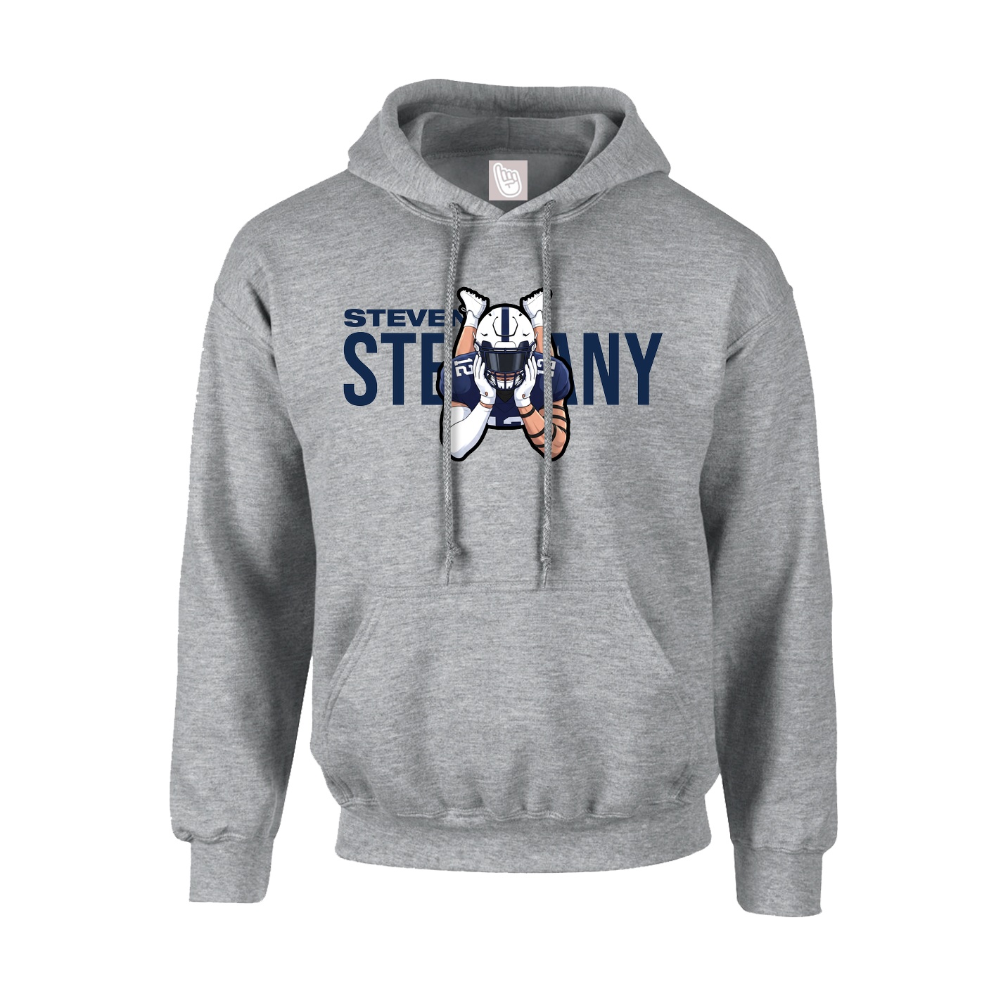 Hoodie — Player Name in Grey