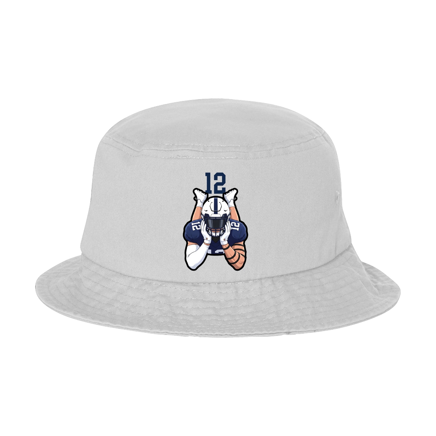 Bucket Cap — Number Top in White