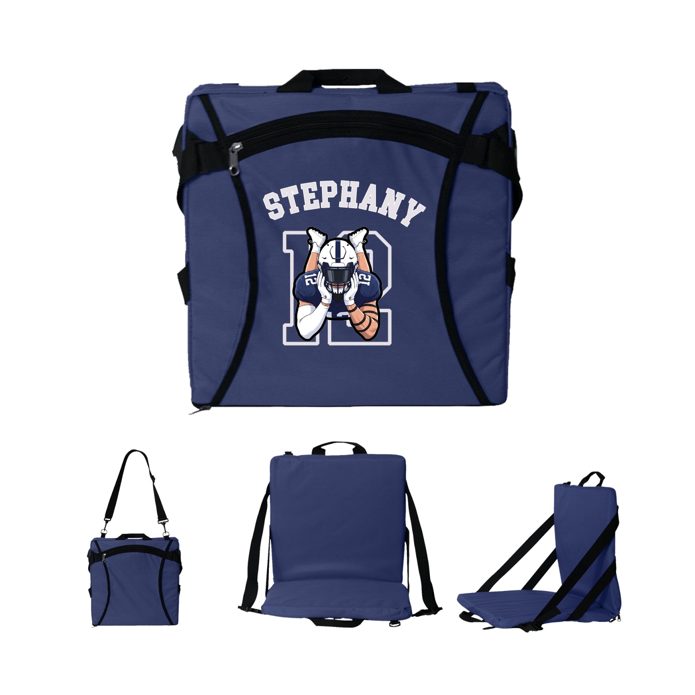 Folding Stadium Seat — Shirsey Arch in Navy