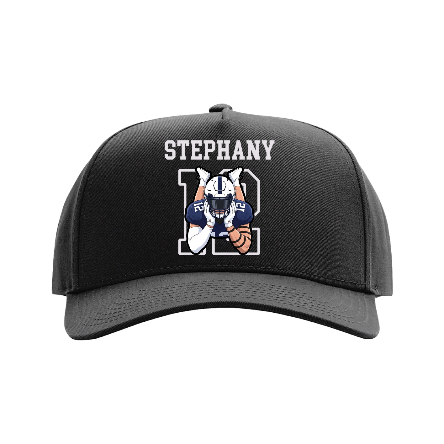 Full Fabric Five-Panel Champ Cap — Shirsey in Black