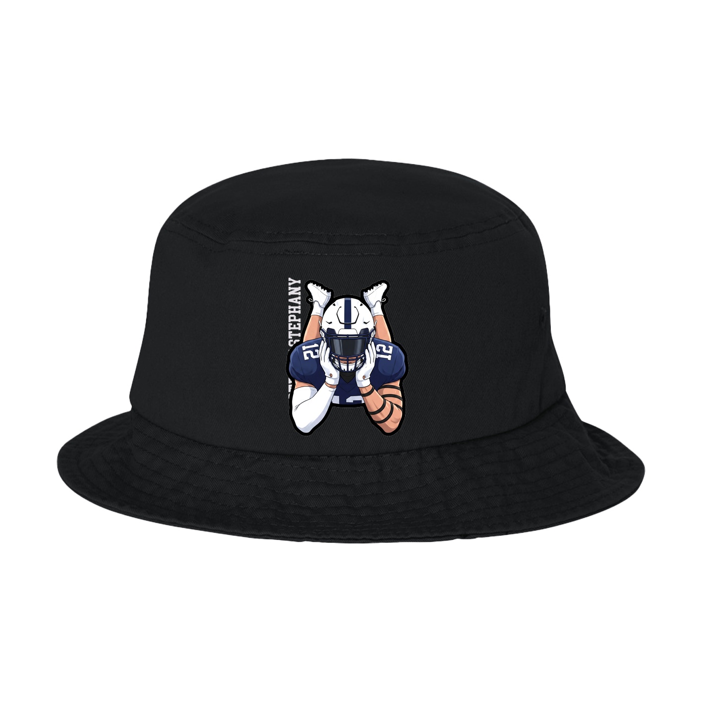Bucket Cap — Name Vertical in Black