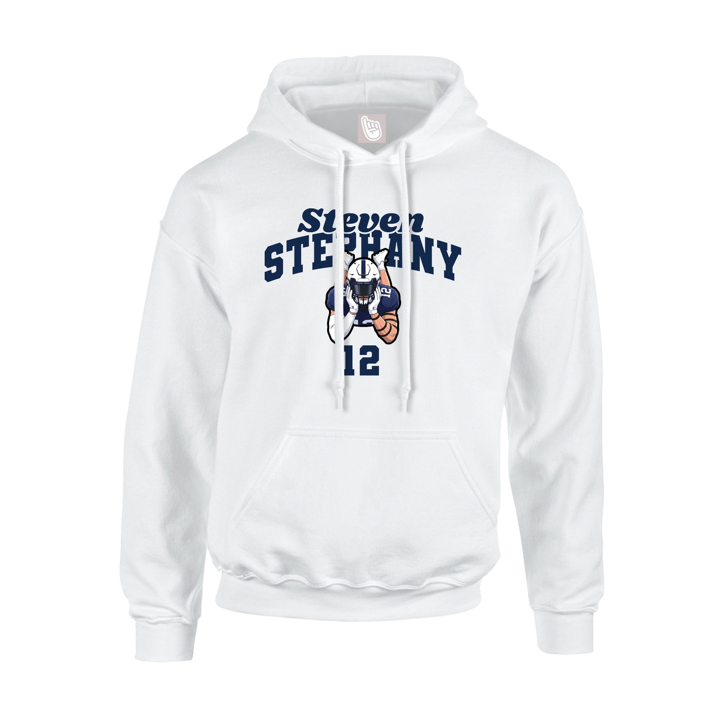 Hoodie — Signature Arch in White