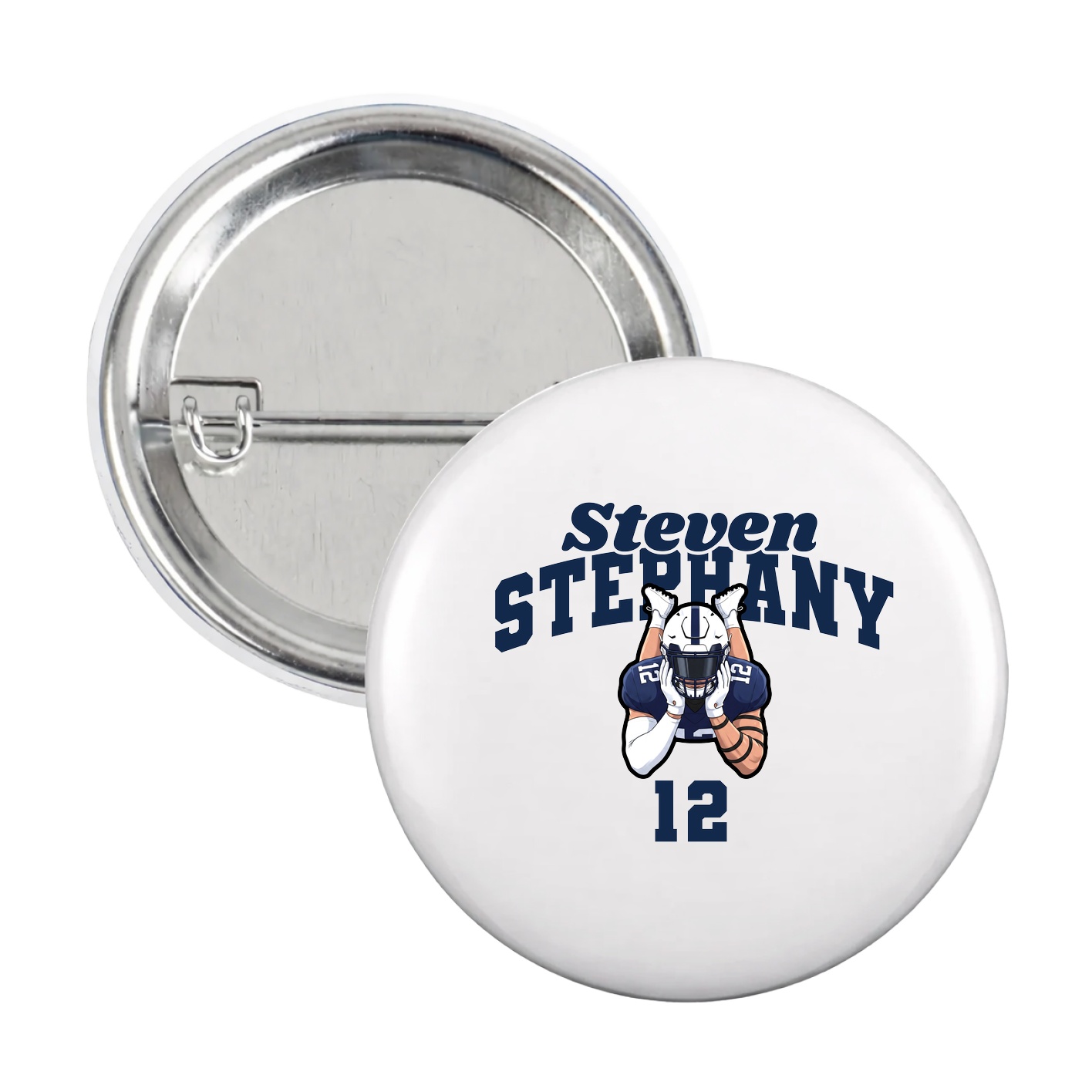 Game Day Button — Signature Arch in White