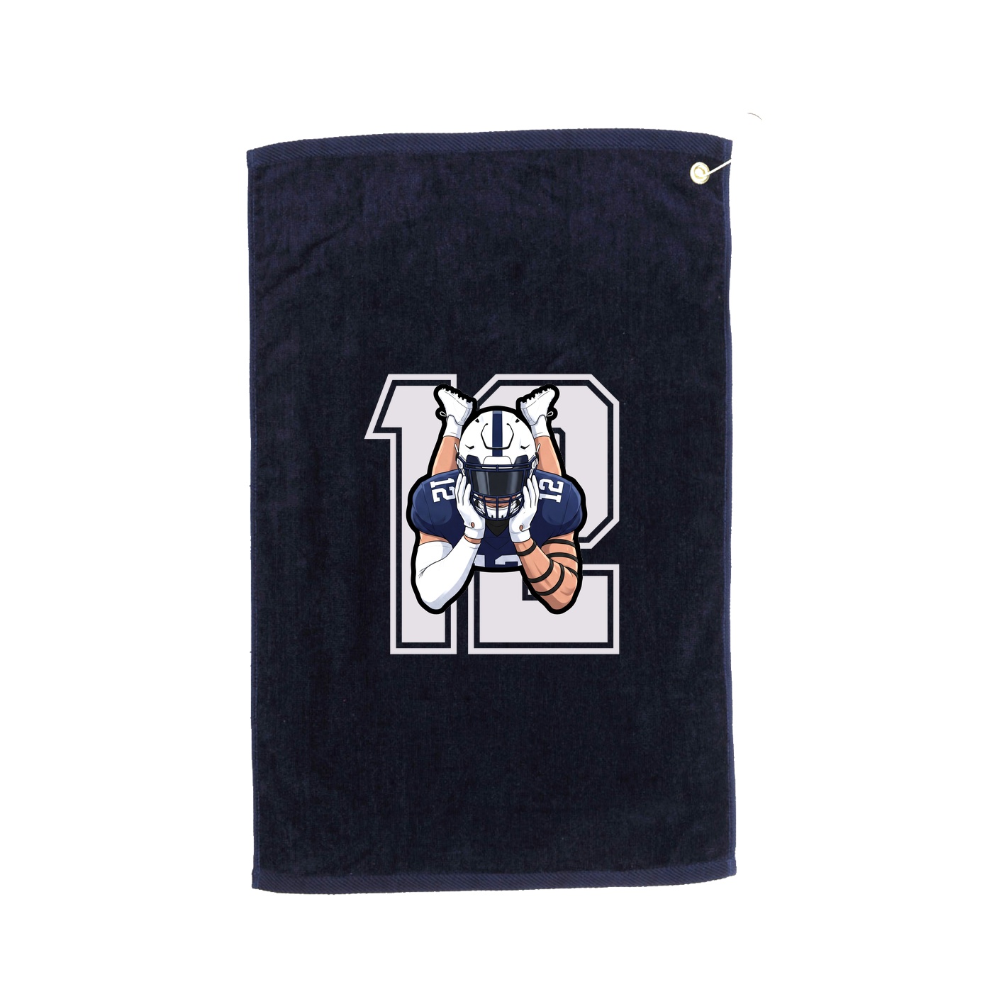 Golf Towel — Number in Navy