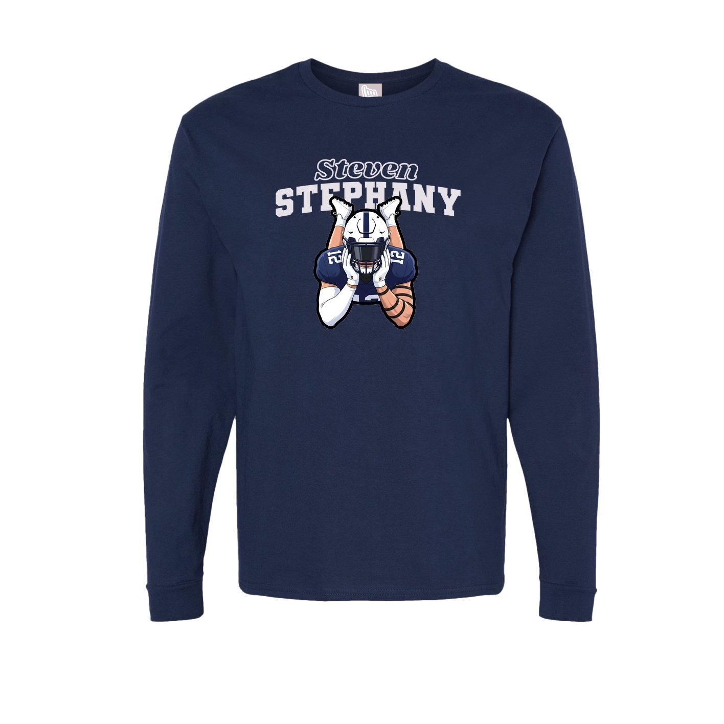 Long Sleeve Tee — Name Arch in Navy