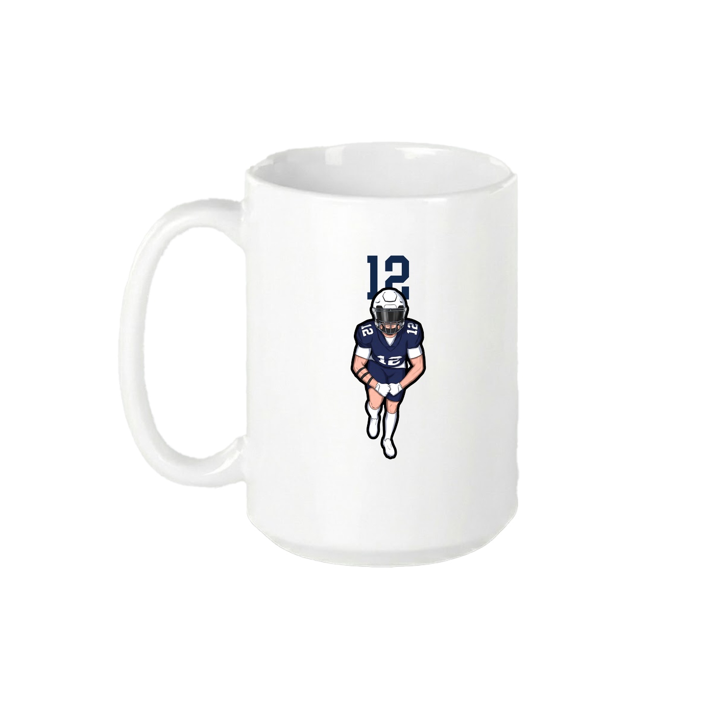 15oz Coffee Mug — Number Top in White