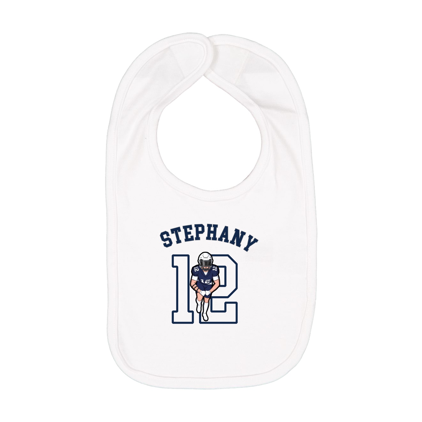 Infant Bib — Shirsey Arch in White