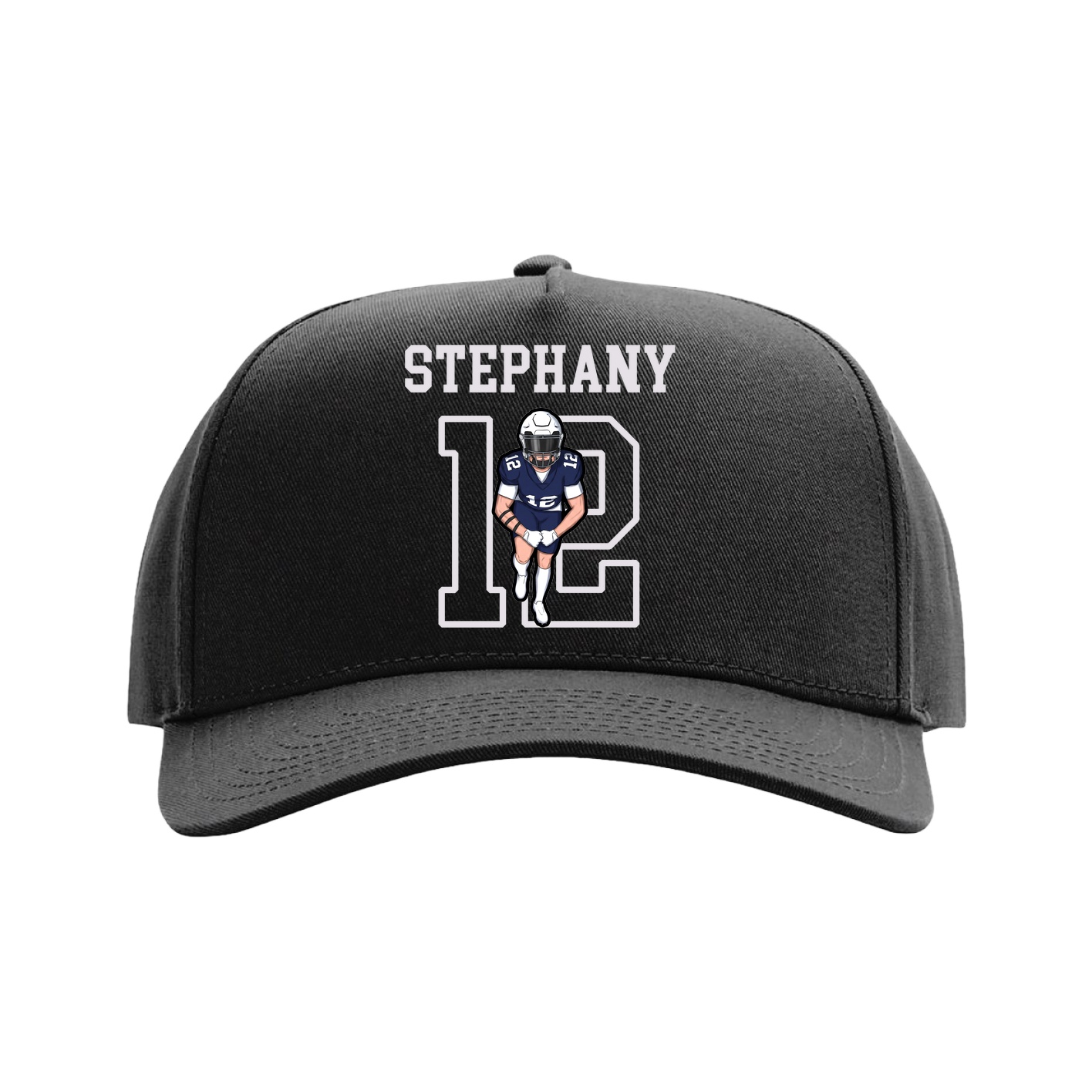 Full Fabric Five-Panel Champ Cap — Shirsey in Black