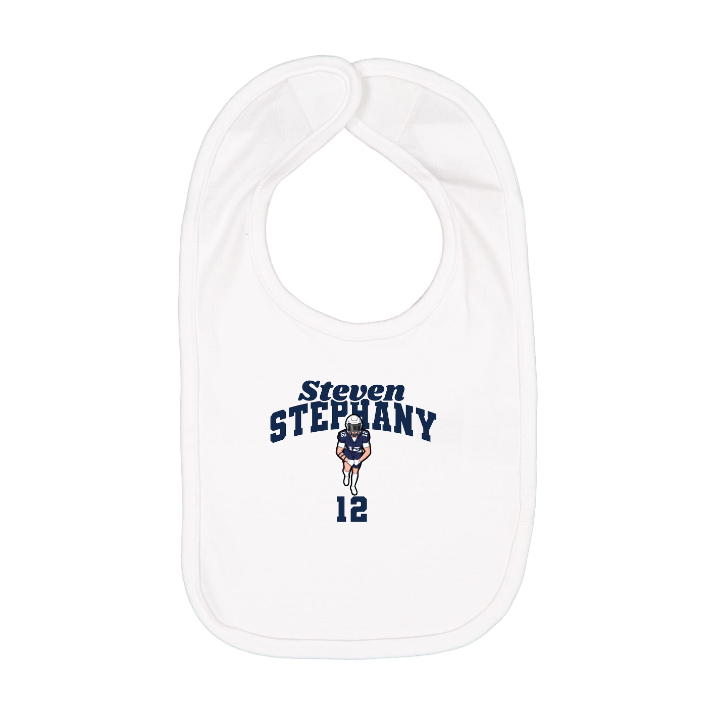 Infant Bib — Signature Arch in White