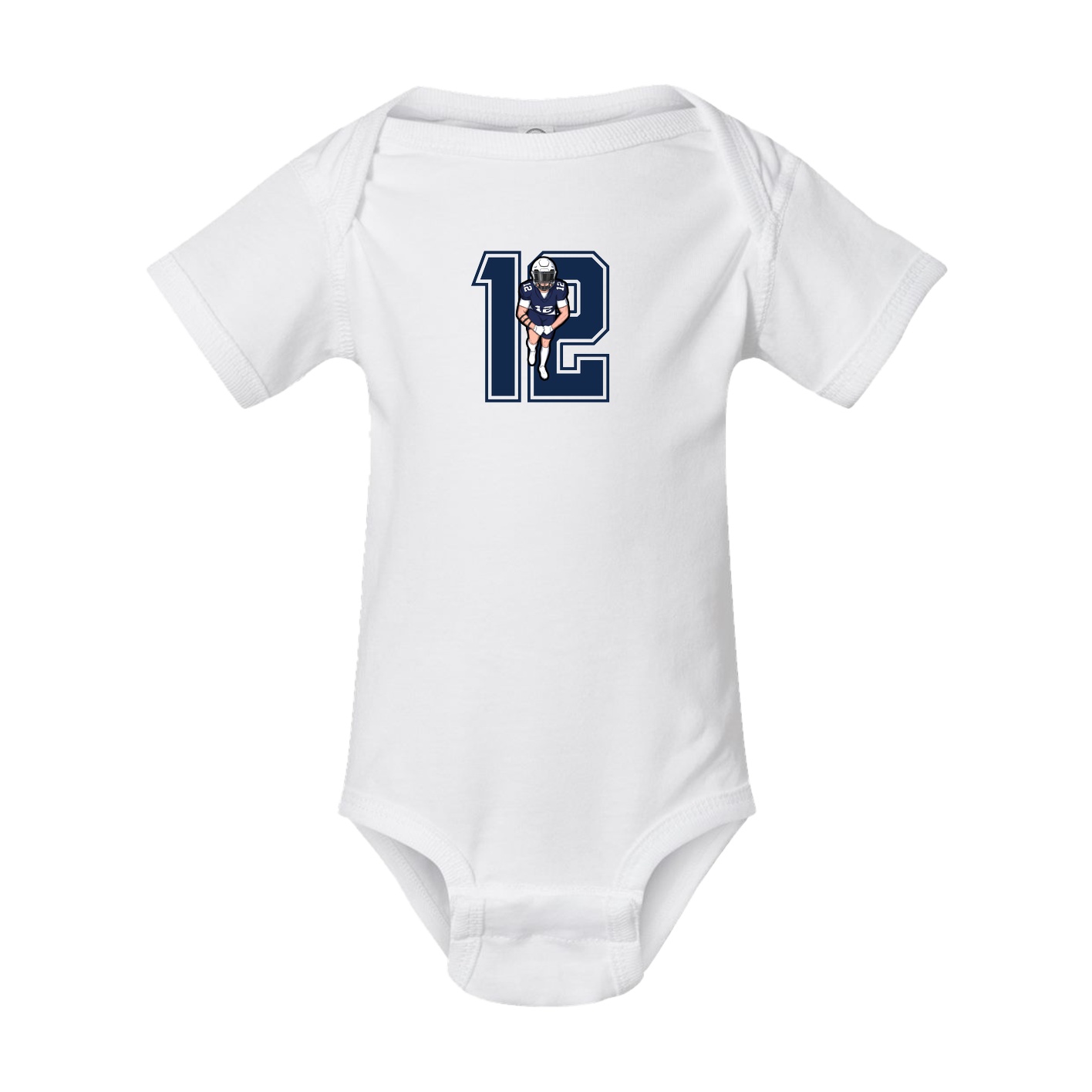 Baby Onesie — Number in White