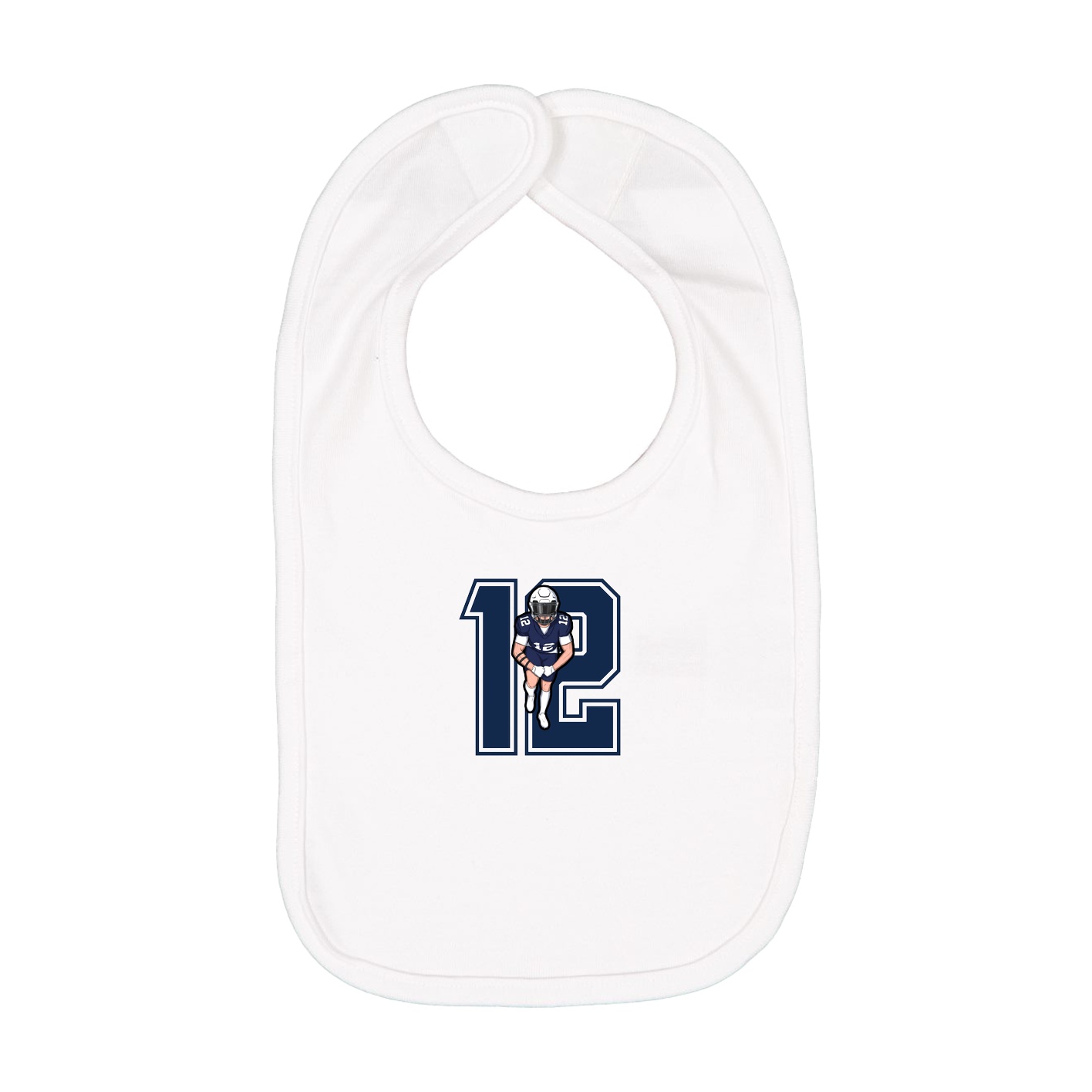 Infant Bib — Number in White