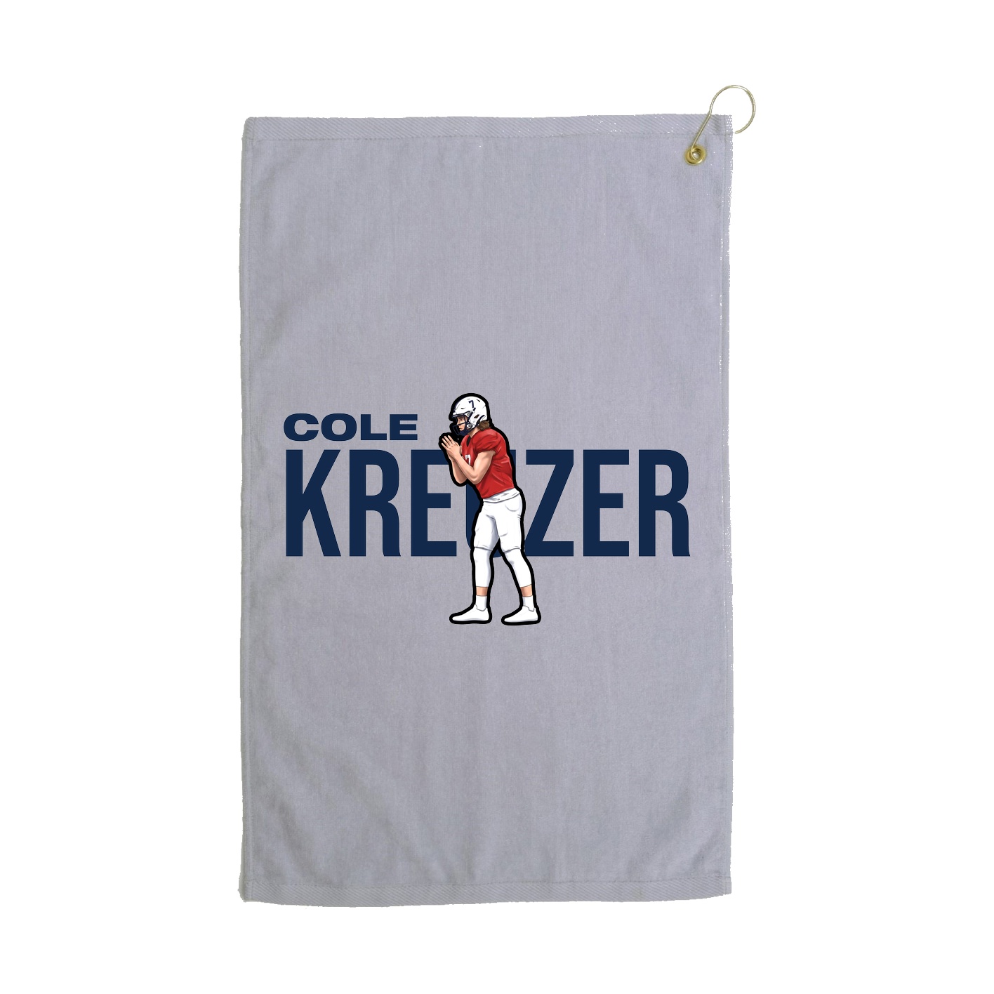 Golf Towel — Player Name in Grey