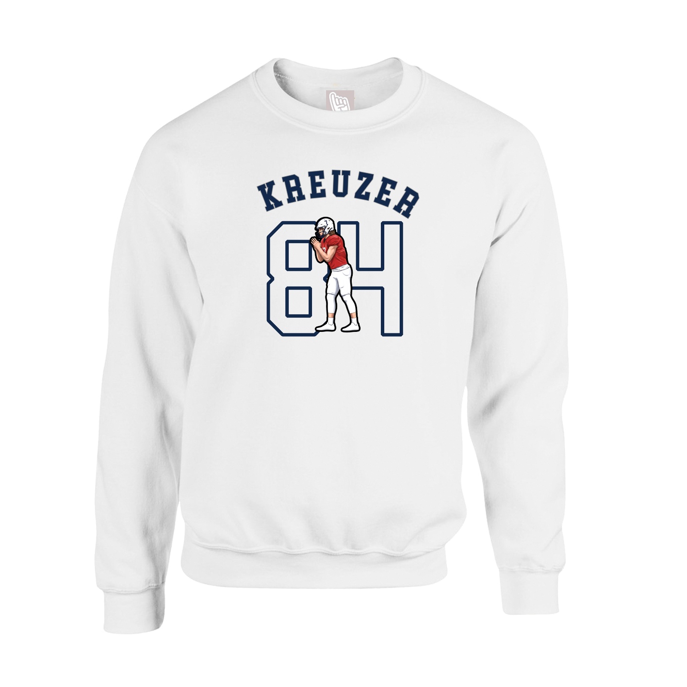 Fleece Crew — Shirsey Arch in White