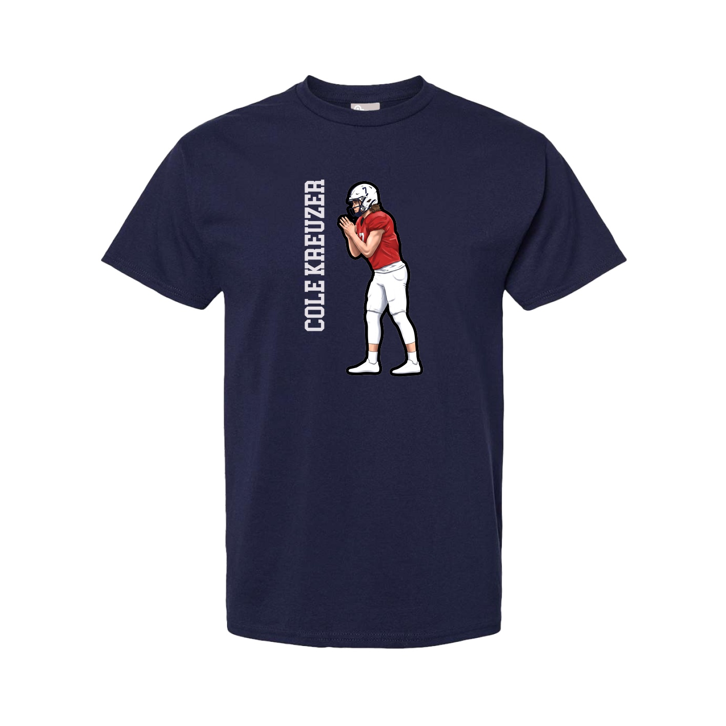 Tee — Name Vertical in Navy