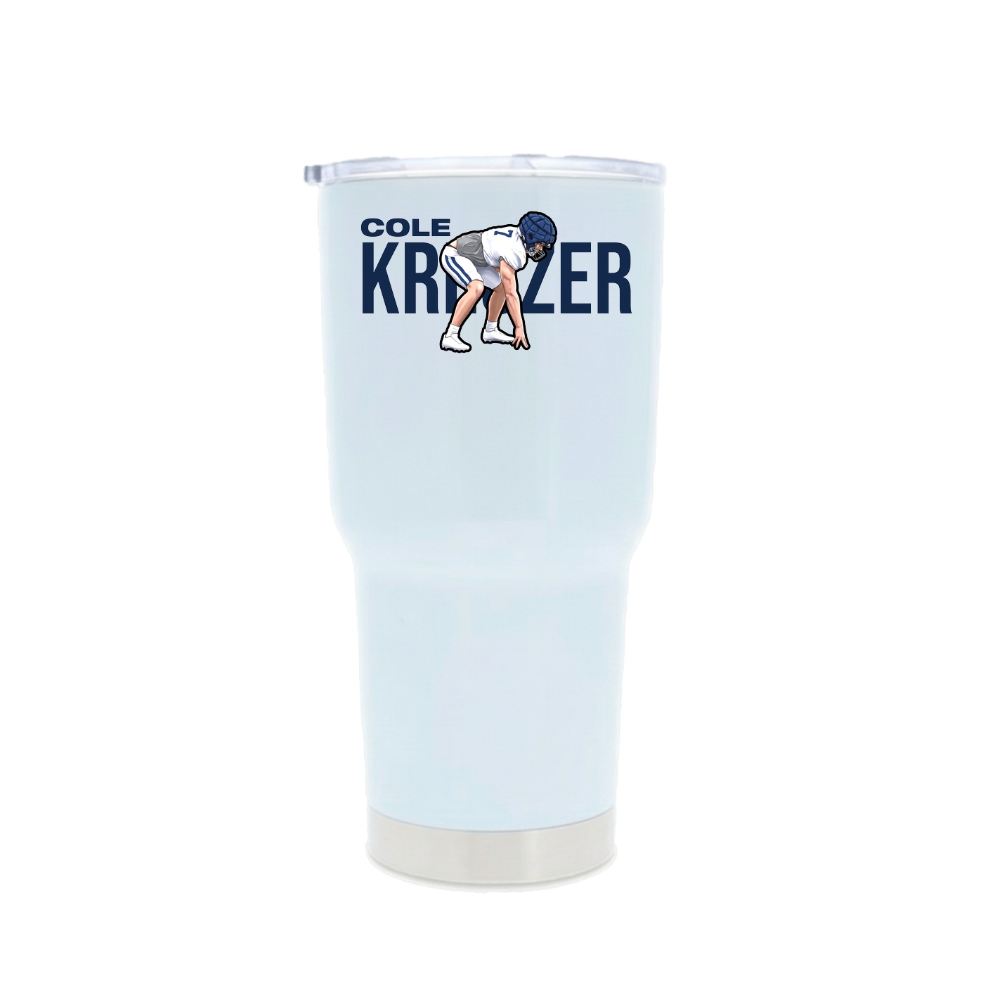 30oz Stainless Steel Tumbler — Player Name in White