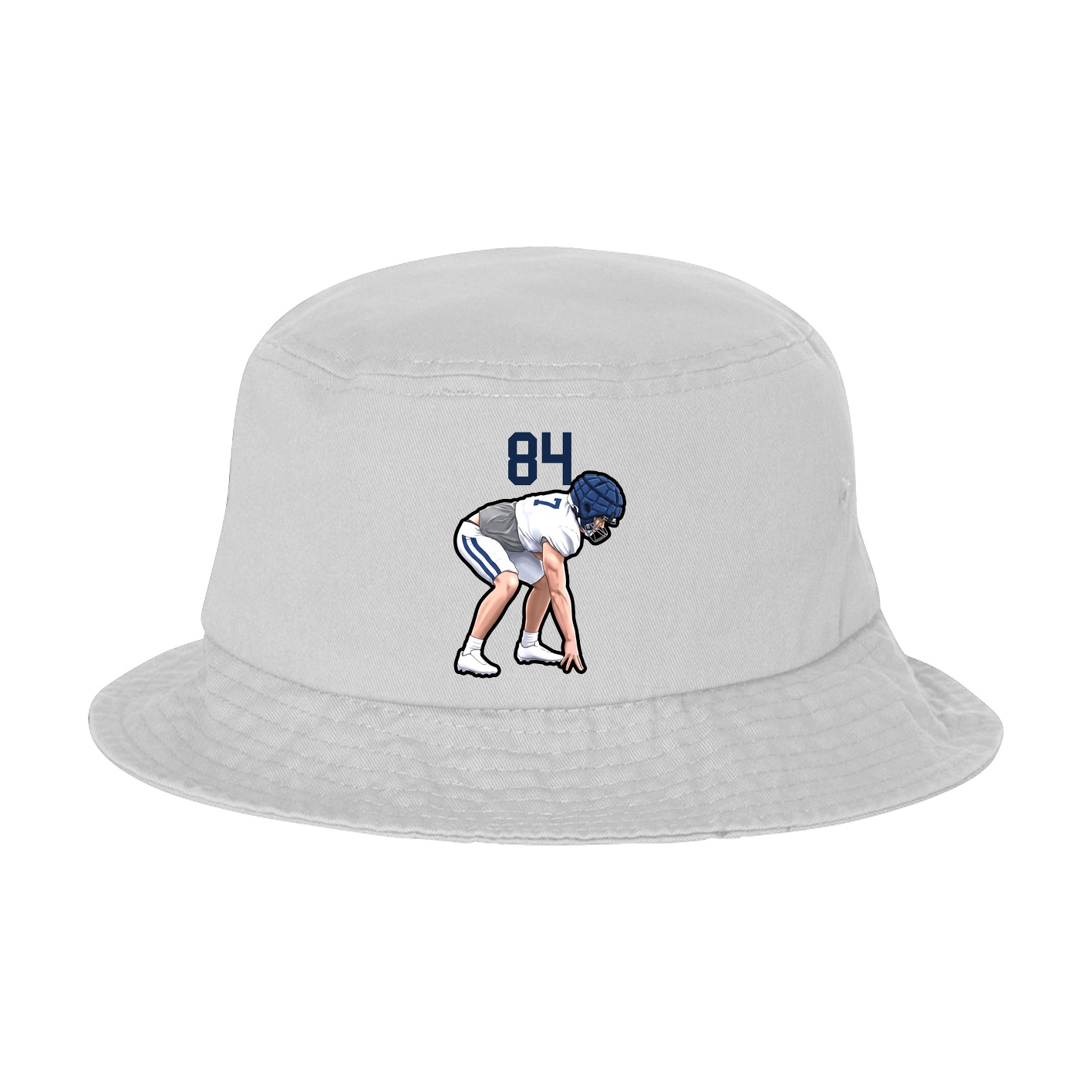 Bucket Cap — Number Top in White