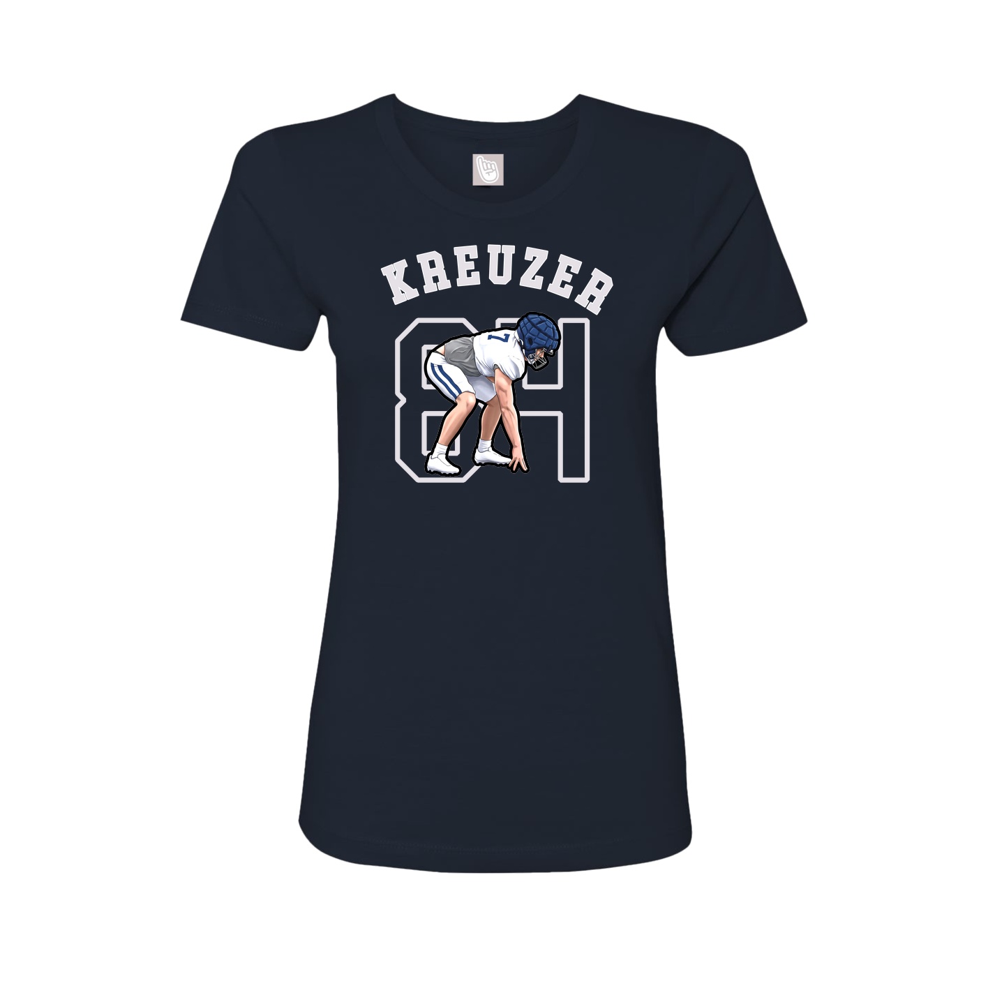 Fitted Women's Tee — Shirsey Arch in Navy