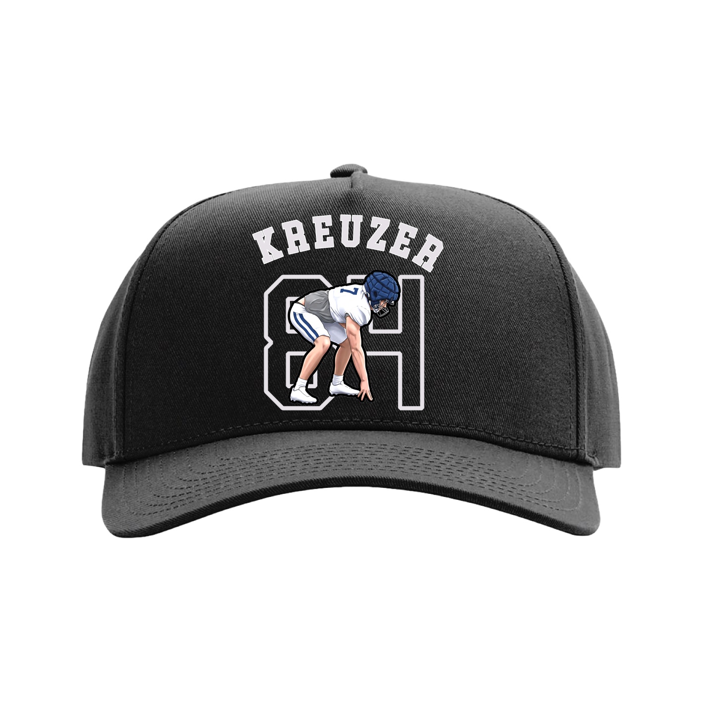 Full Fabric Five-Panel Champ Cap — Shirsey Arch in Black