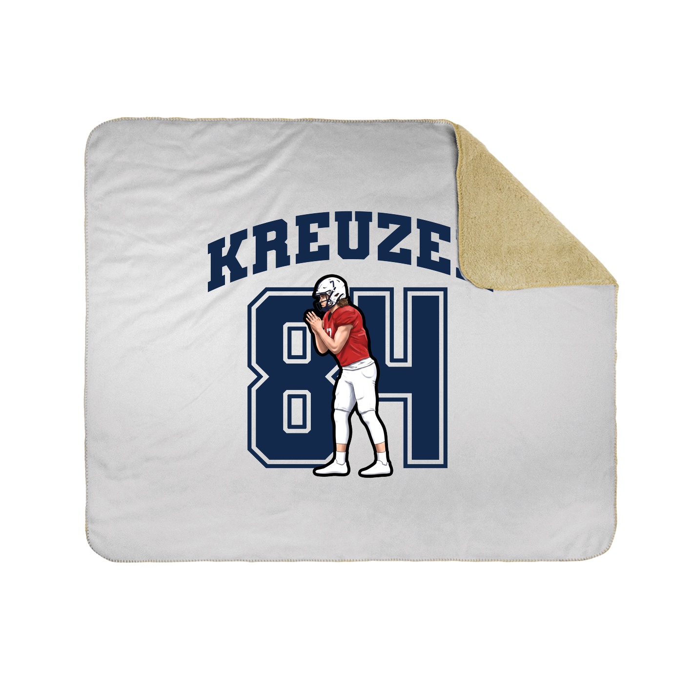 Throw Blanket — Number in White