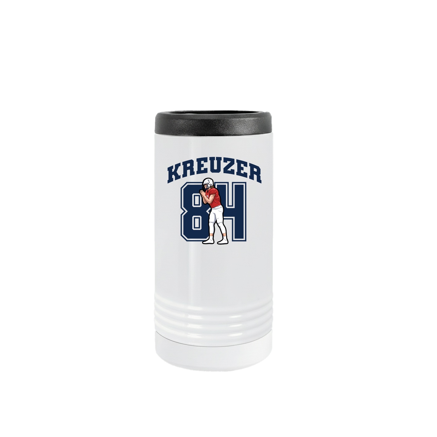 Slim Beverage Holder — Number in White
