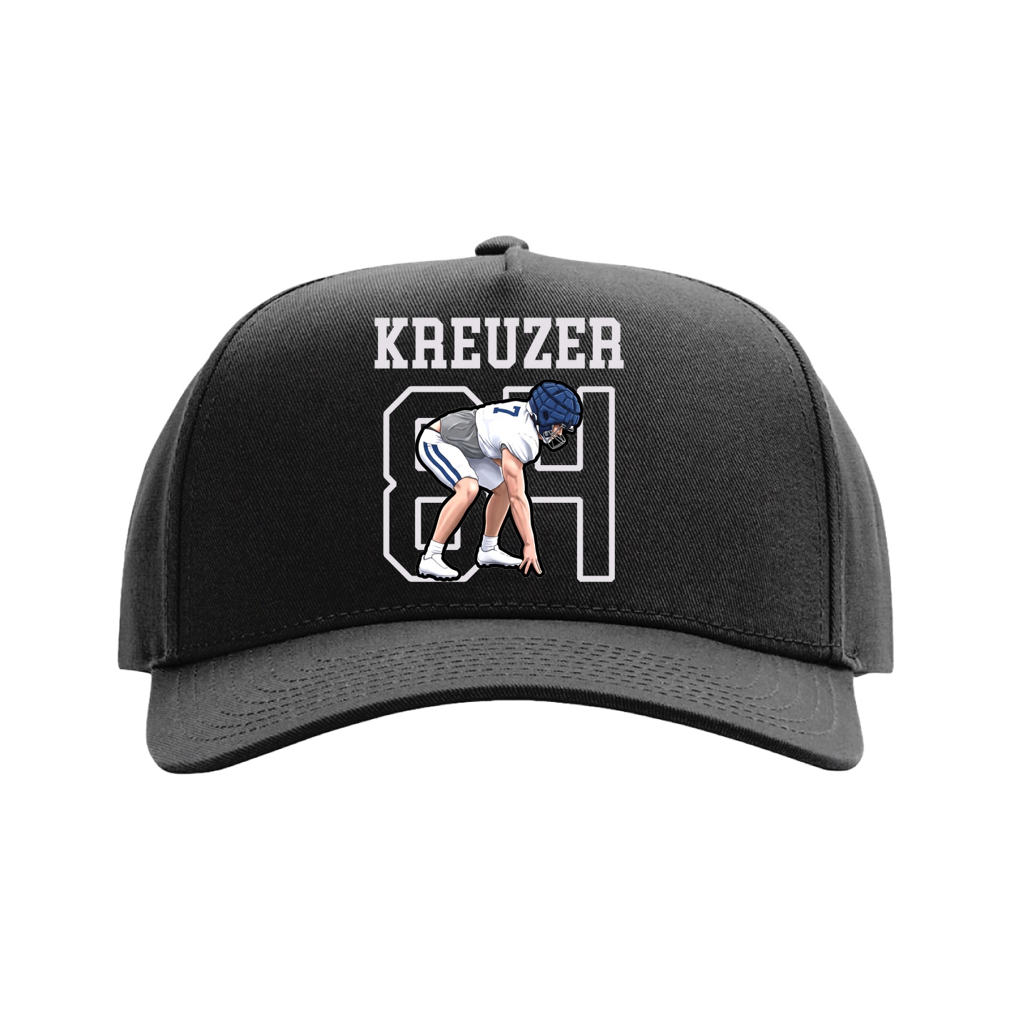 Full Fabric Five-Panel Champ Cap — Shirsey in Black