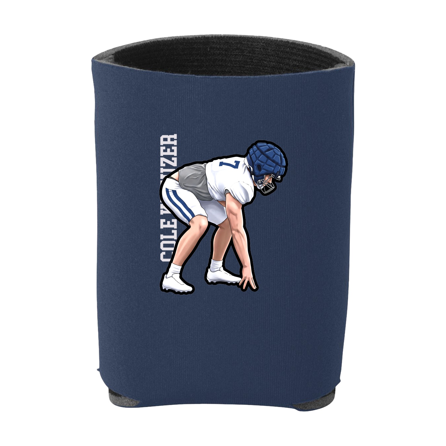 Can Holder — Name Vertical in Navy