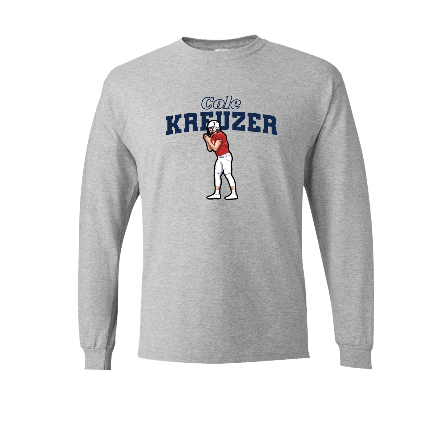 Long Sleeve Tee — Name Arch in Grey
