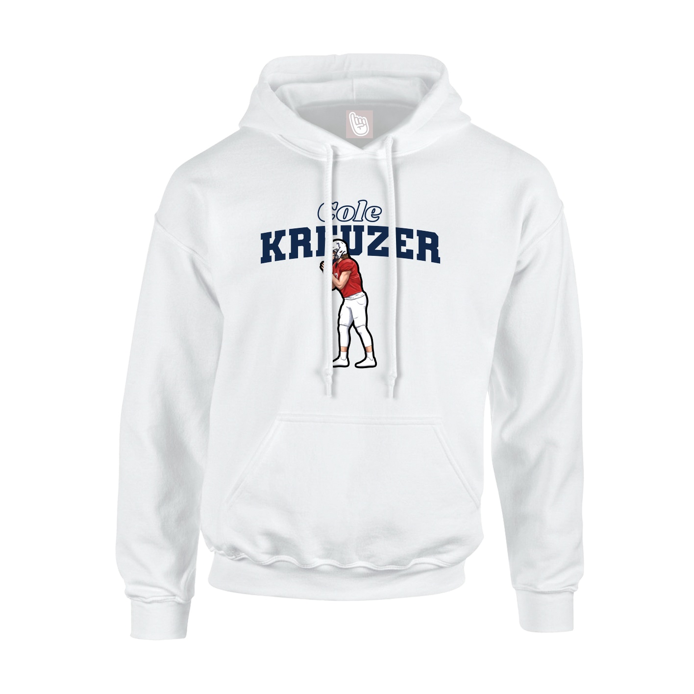 Hoodie — Name Arch in White