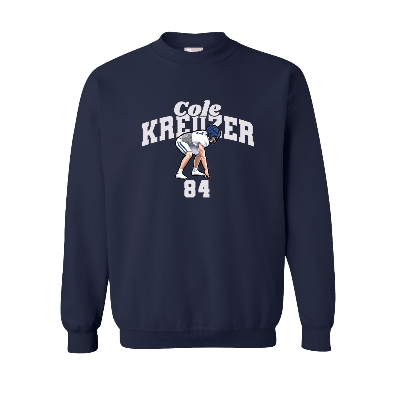 Fleece Crew — Signature Arch in Navy