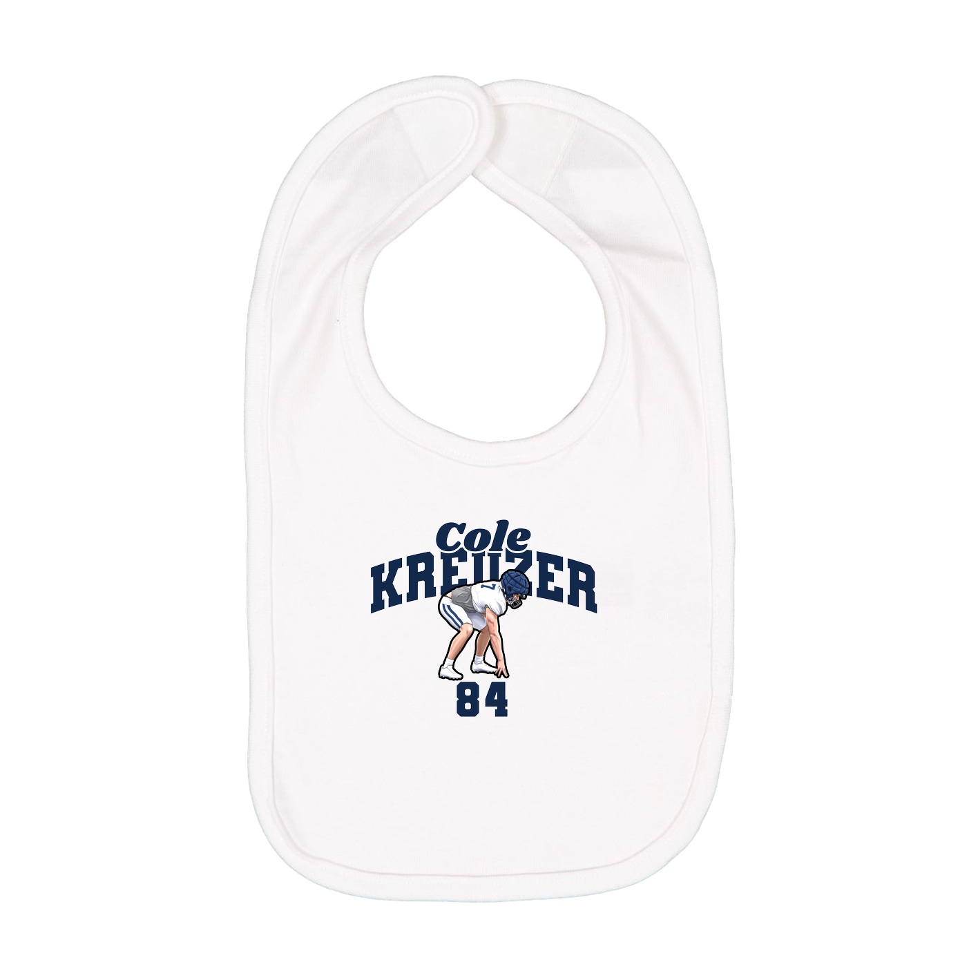 Infant Bib — Signature Arch in White