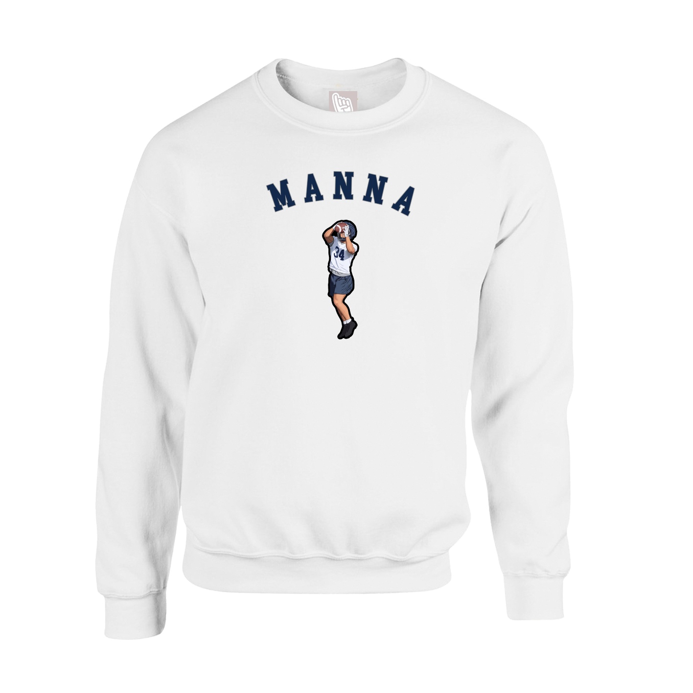 Fleece Crew — Shirsey Arch in White