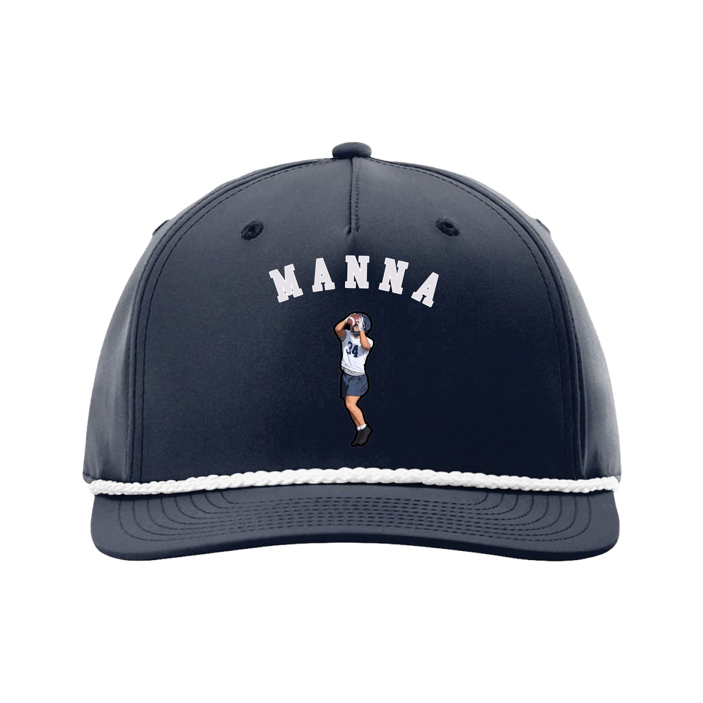 Five-Panel Classic Rope Cap — Shirsey Arch in Navy
