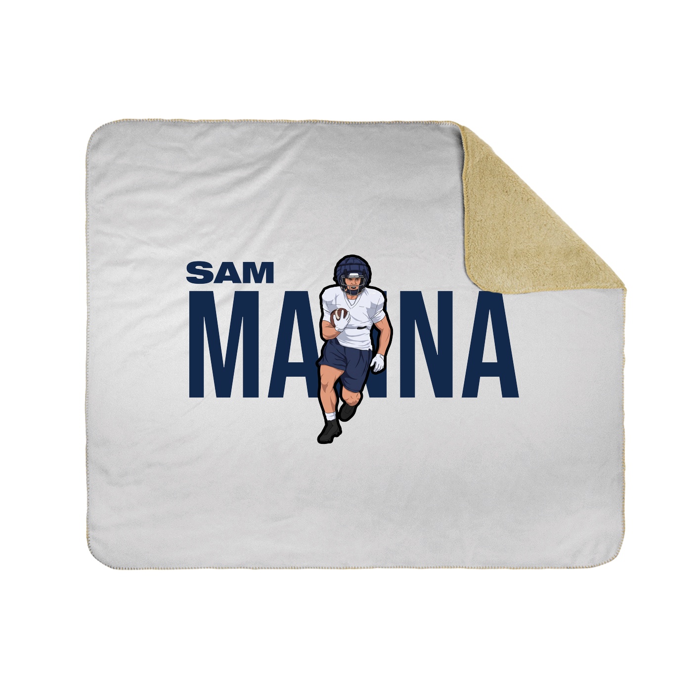 Throw Blanket — Player Name in White