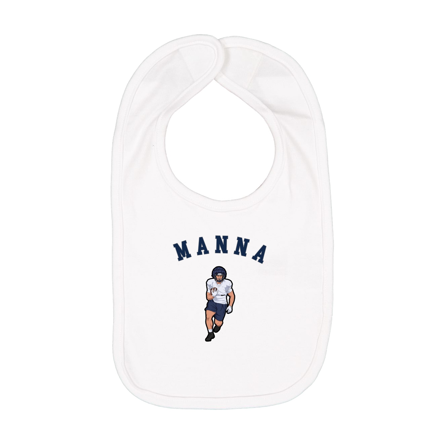 Infant Bib — Shirsey Arch in White