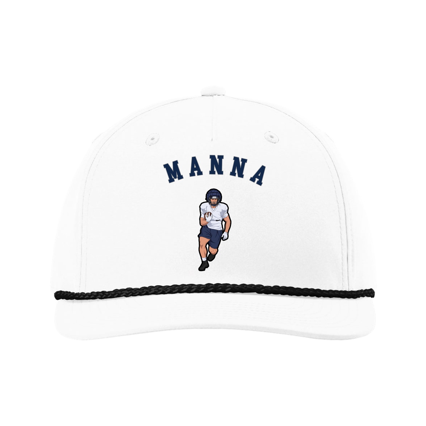Five-Panel Classic Rope Cap — Shirsey Arch in White