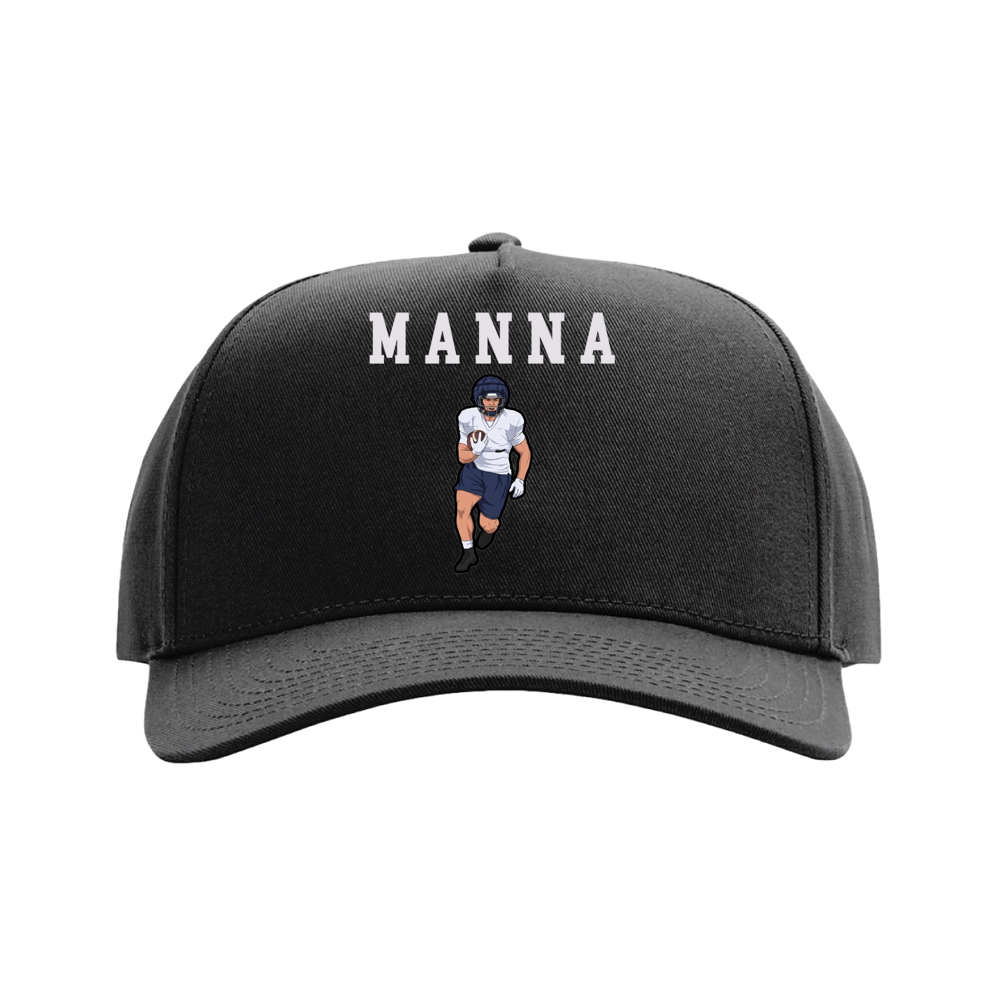 Full Fabric Five-Panel Champ Cap — Shirsey in Black