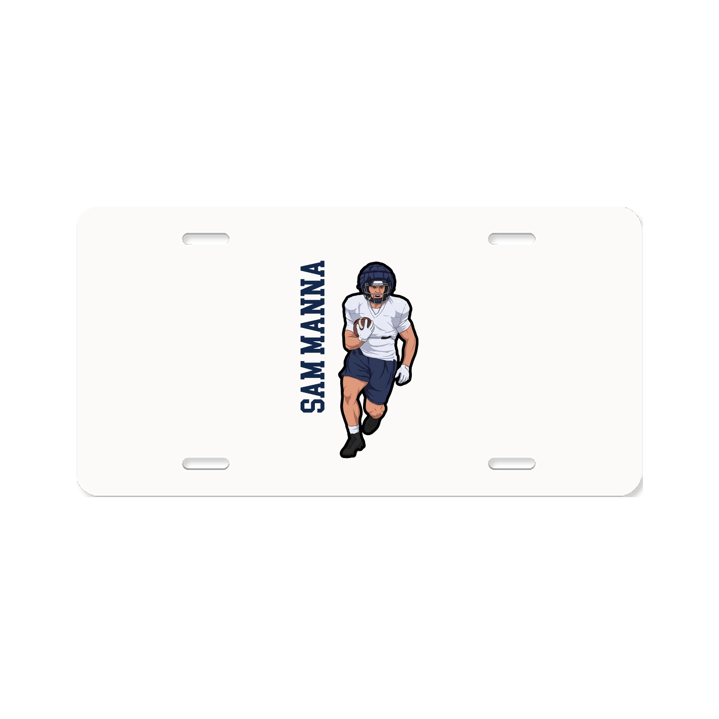 License Plate — Name Vertical in Classic