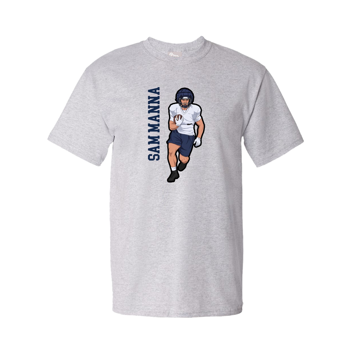 Tee — Name Vertical in Grey