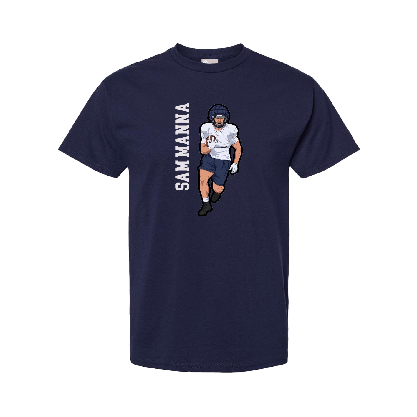 Youth Tee — Name Vertical in Navy