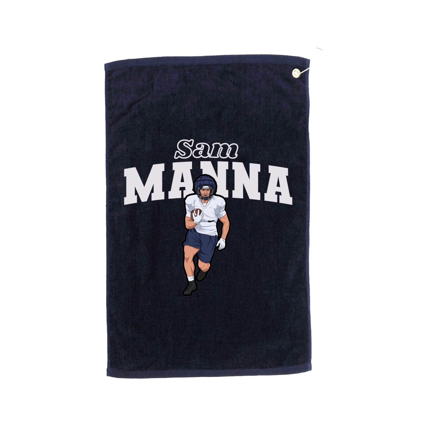 Golf Towel — Name Arch in Navy