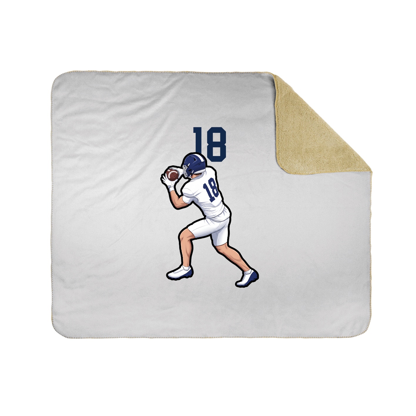 Throw Blanket — Number Top in White