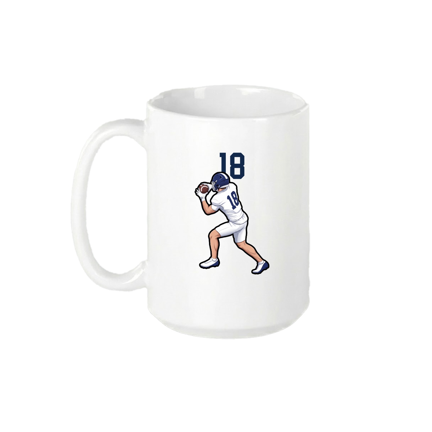 15oz Coffee Mug — Number Top in White