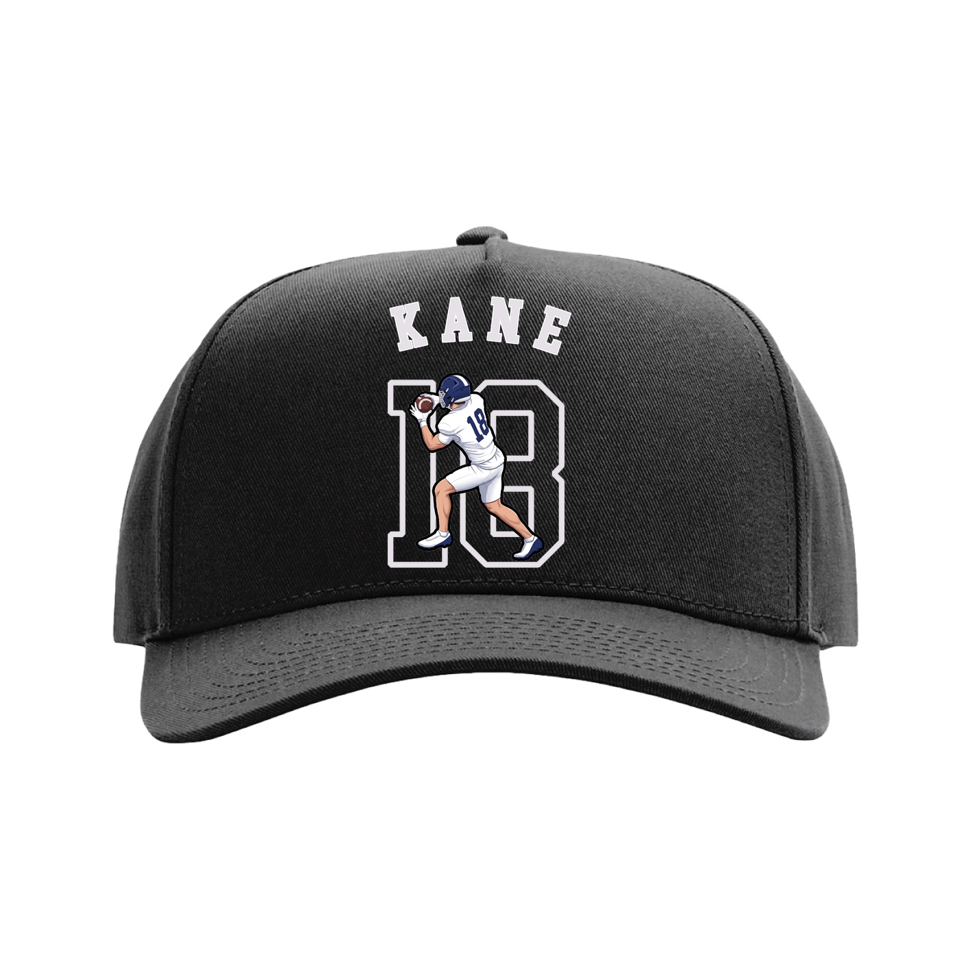Full Fabric Five-Panel Champ Cap — Shirsey Arch in Black