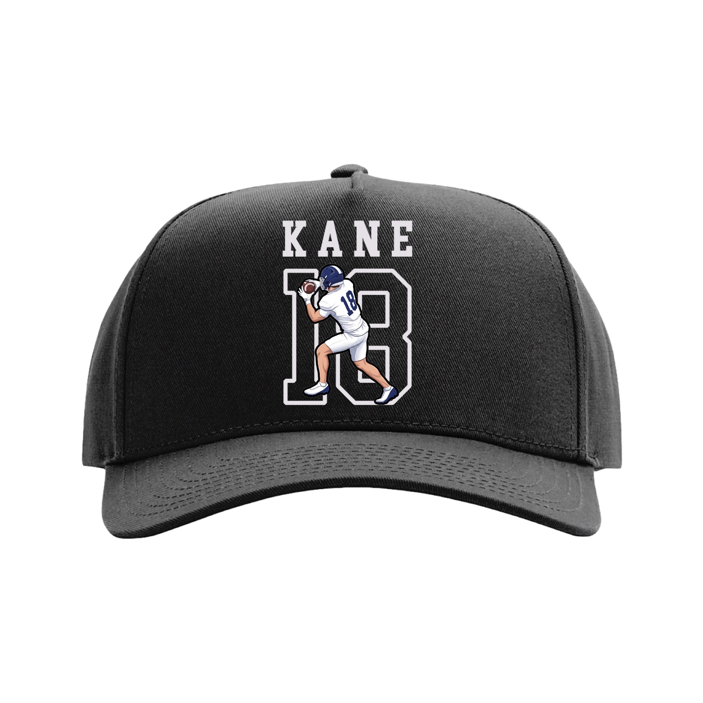 Full Fabric Five-Panel Champ Cap — Shirsey in Black