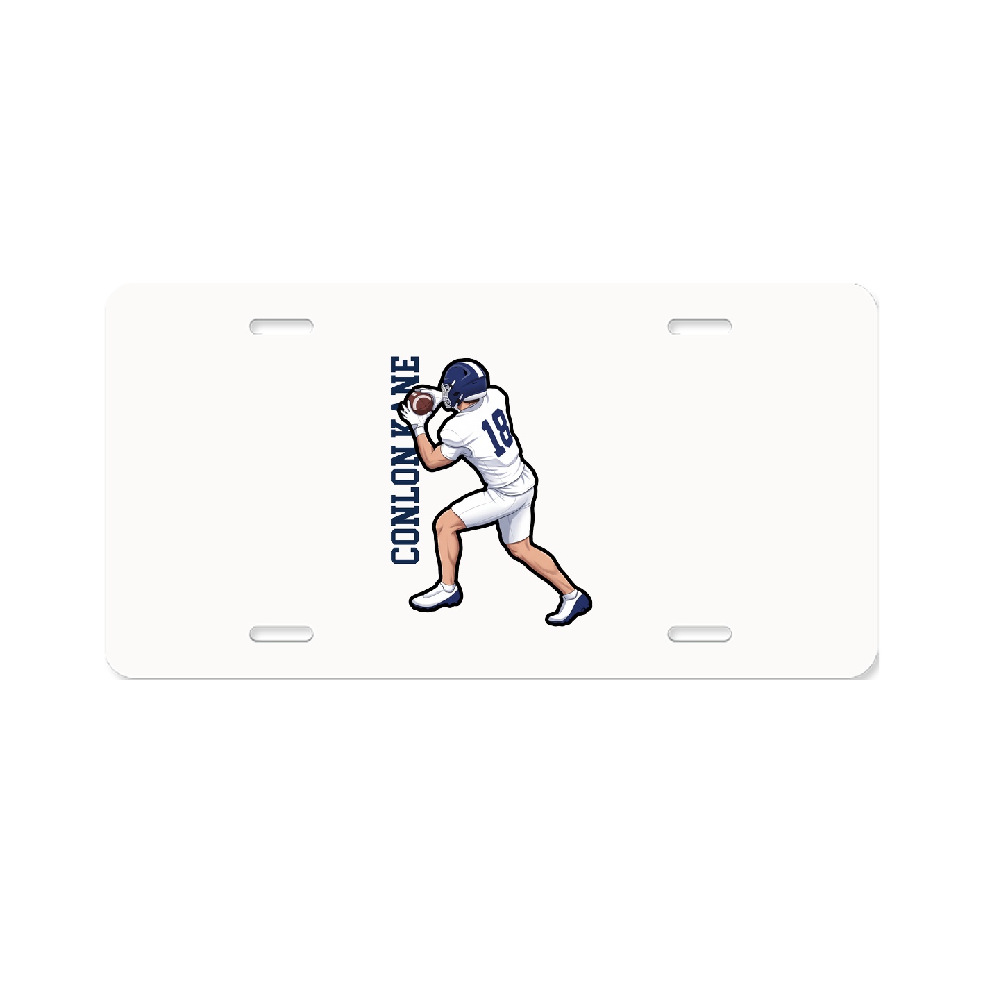 License Plate — Name Vertical in Classic