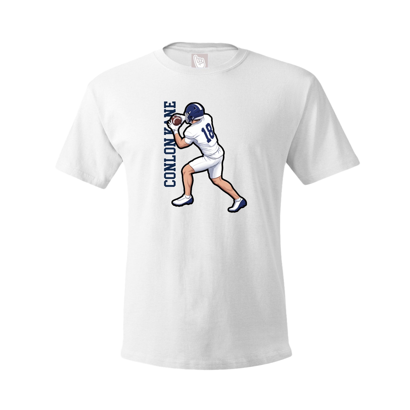 Tee — Name Vertical in White