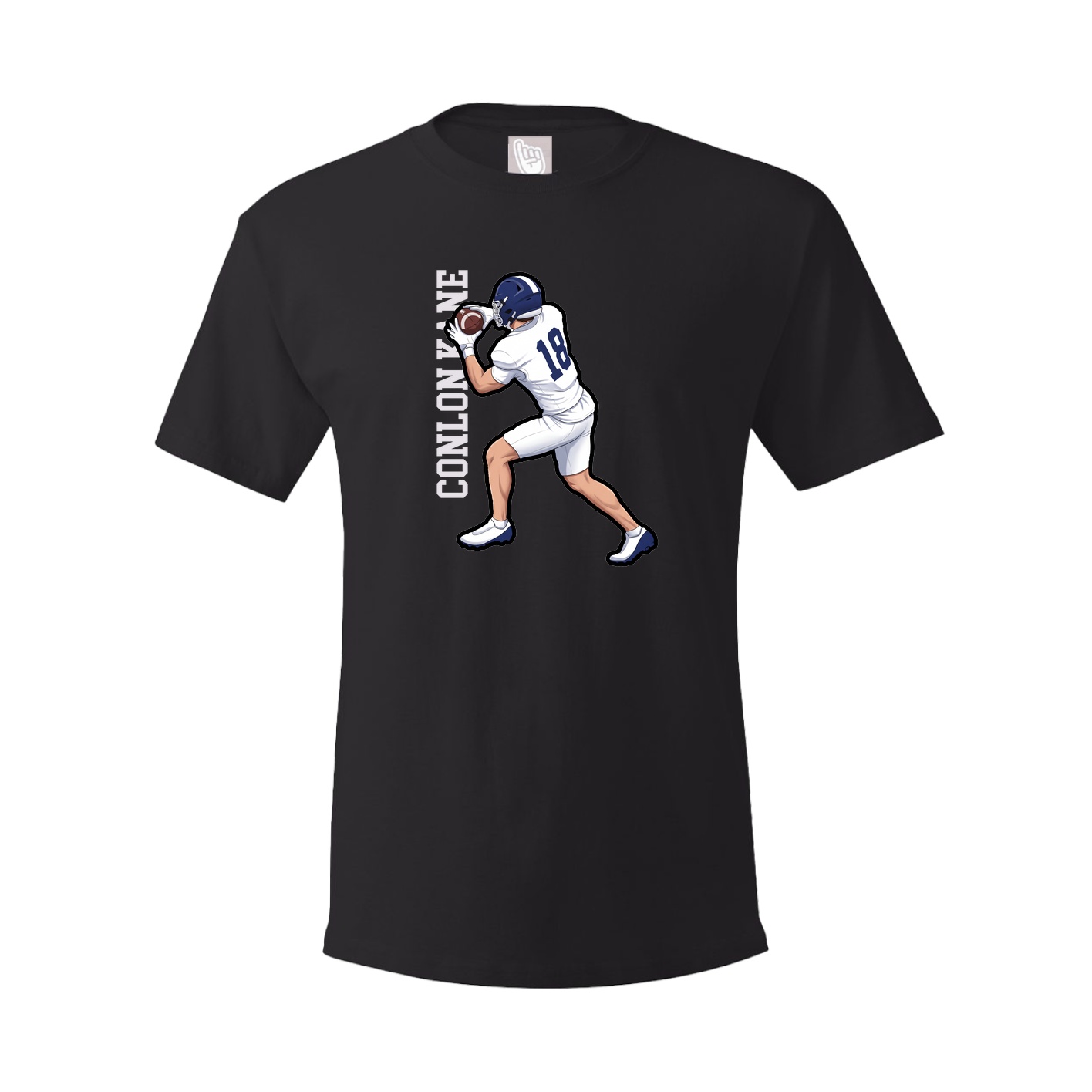 Youth Tee — Name Vertical in Black